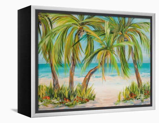 Palm Life-Julie DeRice-Framed Stretched Canvas