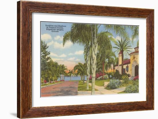 Palm-Lined Street, Orlando, Florida-null-Framed Art Print