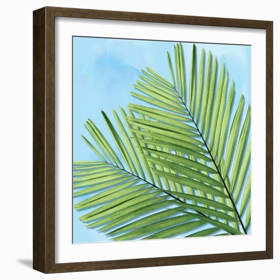 Palm on Blue I-Mia Jensen-Framed Art Print