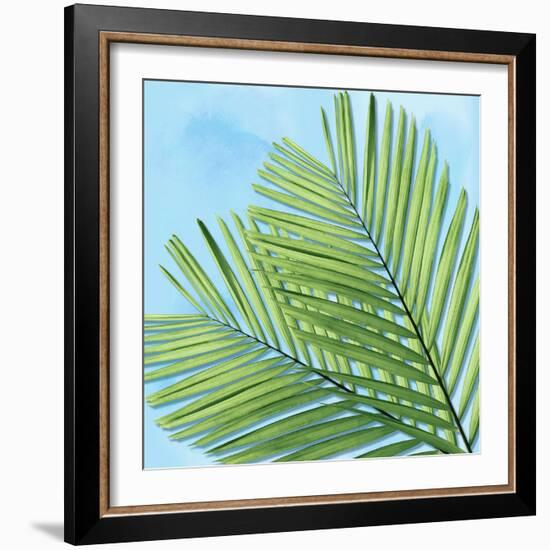 Palm on Blue I-Mia Jensen-Framed Art Print
