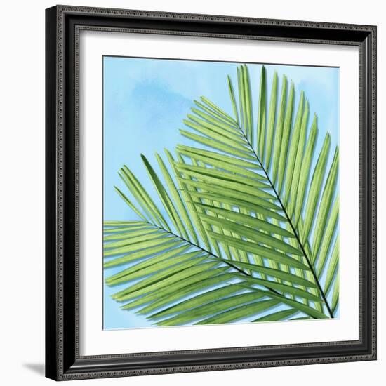 Palm on Blue I-Mia Jensen-Framed Art Print