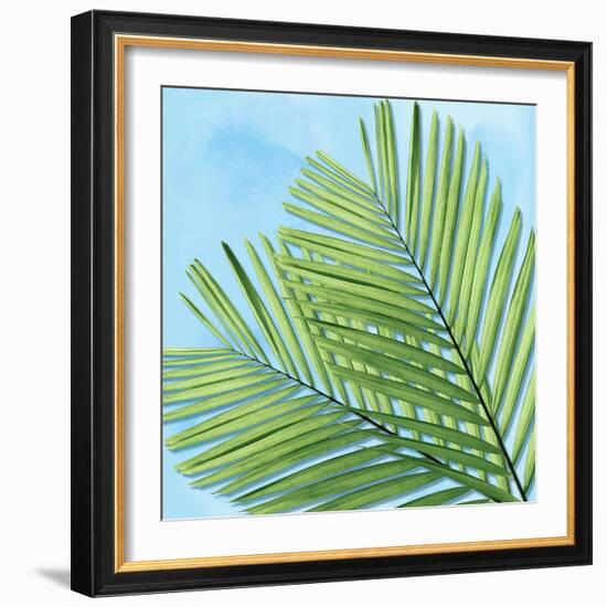 Palm on Blue I-Mia Jensen-Framed Art Print