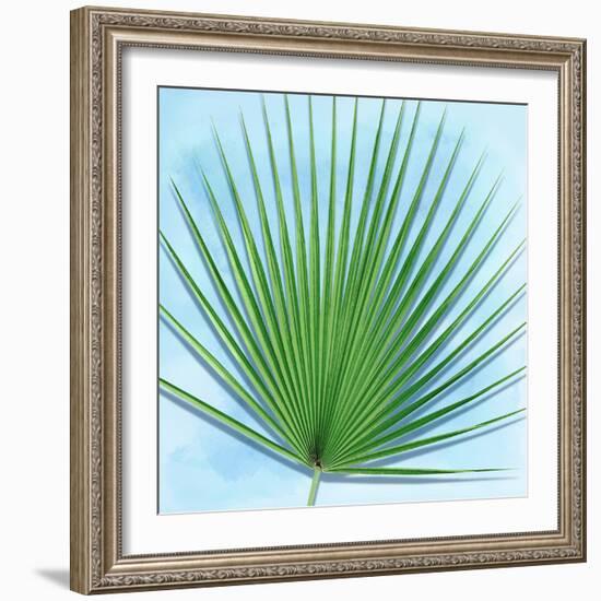 Palm on Blue III-Mia Jensen-Framed Art Print