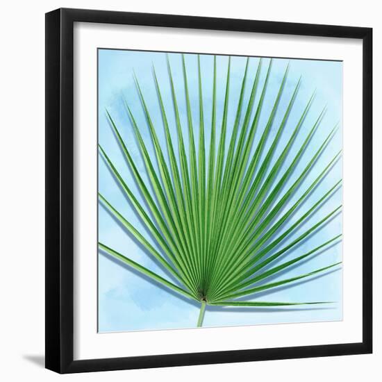 Palm on Blue III-Mia Jensen-Framed Art Print