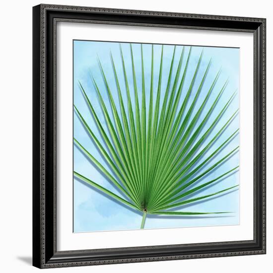 Palm on Blue III-Mia Jensen-Framed Art Print