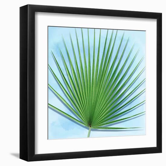 Palm on Blue III-Mia Jensen-Framed Art Print