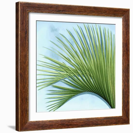 Palm on Blue IV-Mia Jensen-Framed Art Print