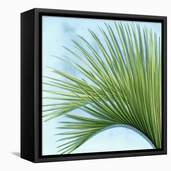 Palm on Blue IV-Mia Jensen-Framed Stretched Canvas