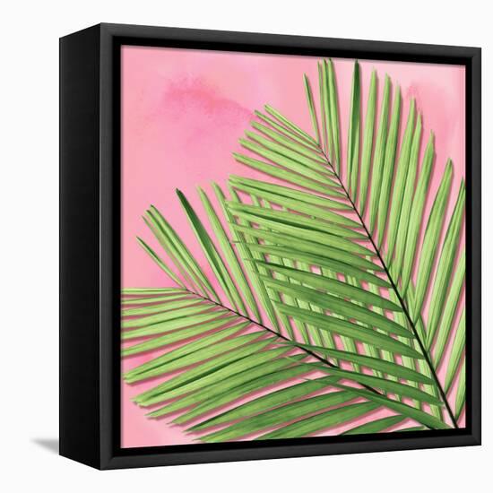 Palm on Pink I-Mia Jensen-Framed Stretched Canvas