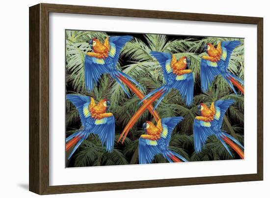 Palm Parrot-James Mazzotta-Framed Giclee Print