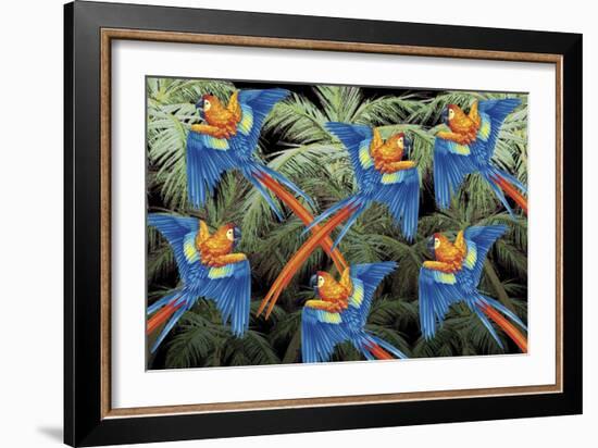 Palm Parrot-James Mazzotta-Framed Giclee Print