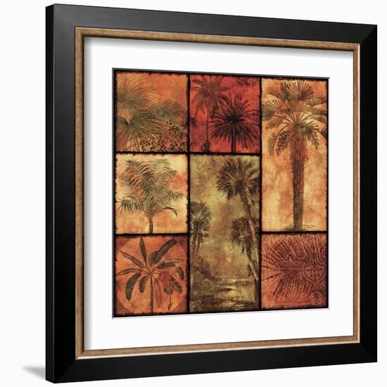 Palm Patchwork I-null-Framed Art Print