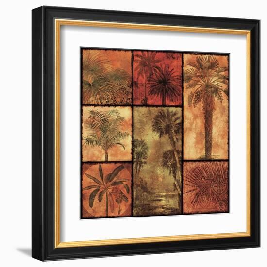 Palm Patchwork I-null-Framed Art Print