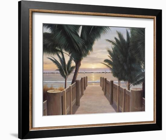 Palm Promenade-Diane Romanello-Framed Art Print