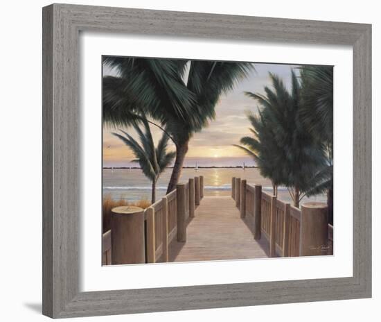 Palm Promenade-Diane Romanello-Framed Art Print