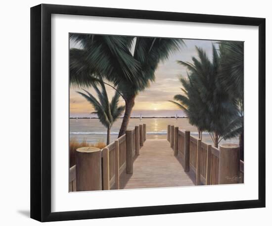 Palm Promenade-Diane Romanello-Framed Art Print