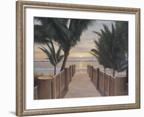 Palm Promenade-Diane Romanello-Framed Art Print