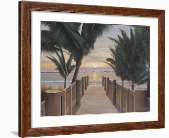 Palm Promenade-Diane Romanello-Framed Art Print