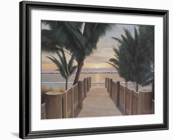 Palm Promenade-Diane Romanello-Framed Art Print