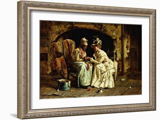 Palm Reader, 1898 (Oil on Canvas)-Harry Herman Roseland-Framed Giclee Print