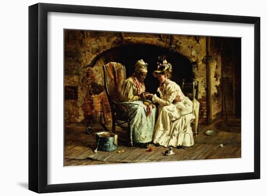 Palm Reader, 1898 (Oil on Canvas)-Harry Herman Roseland-Framed Giclee Print