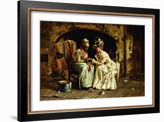 Palm Reader, 1898 (Oil on Canvas)-Harry Herman Roseland-Framed Giclee Print