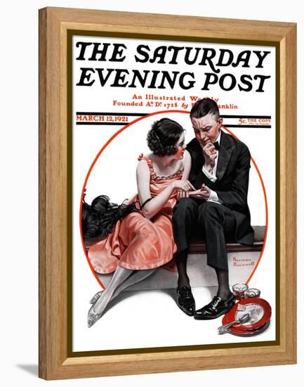 "Palm Reader" or "Fortuneteller" Saturday Evening Post Cover, March 12,1921-Norman Rockwell-Framed Premier Image Canvas