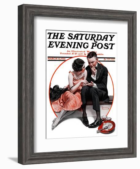 "Palm Reader" or "Fortuneteller" Saturday Evening Post Cover, March 12,1921-Norman Rockwell-Framed Giclee Print