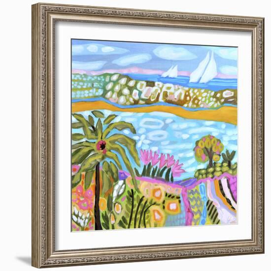 Palm Retreat-Karen Fields-Framed Art Print