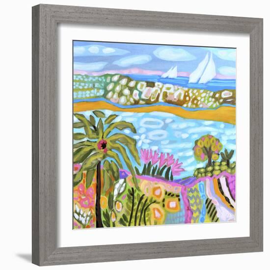 Palm Retreat-Karen Fields-Framed Art Print