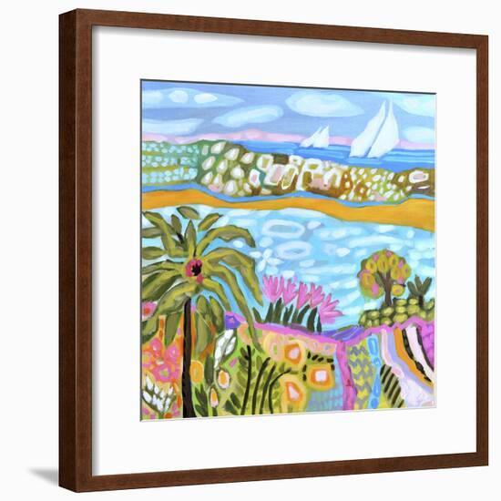 Palm Retreat-Karen Fields-Framed Art Print