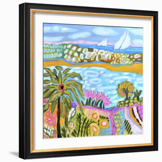 Palm Retreat-Karen Fields-Framed Art Print