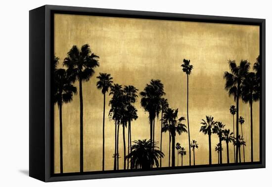 Palm Row on Gold-Kate Bennett-Framed Stretched Canvas