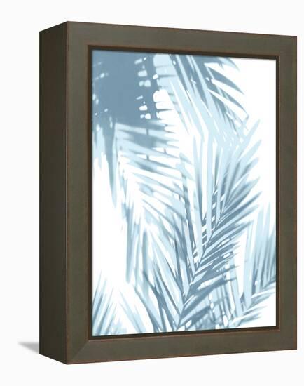 Palm Shadows Aqua II-Melonie Miller-Framed Stretched Canvas