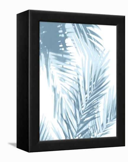 Palm Shadows Aqua II-Melonie Miller-Framed Stretched Canvas