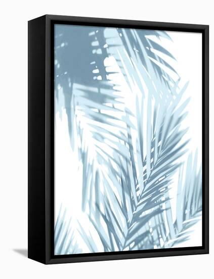 Palm Shadows Aqua II-Melonie Miller-Framed Stretched Canvas