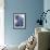 Palm Shadows Blue I-Melonie Miller-Framed Art Print displayed on a wall