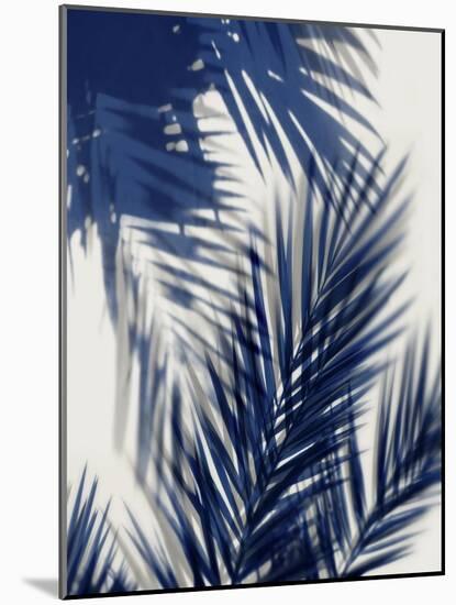 Palm Shadows Blue II-Melonie Miller-Mounted Art Print