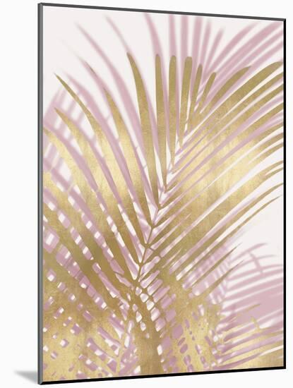 Palm Shadows Blush Gold I-Melonie Miller-Mounted Art Print