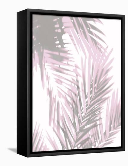 Palm Shadows Blush I-Melonie Miller-Framed Stretched Canvas