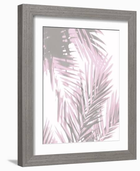 Palm Shadows Blush I-Melonie Miller-Framed Art Print