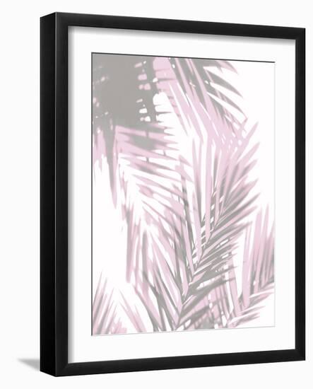 Palm Shadows Blush I-Melonie Miller-Framed Art Print