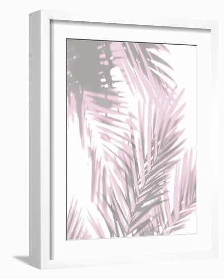 Palm Shadows Blush I-Melonie Miller-Framed Art Print