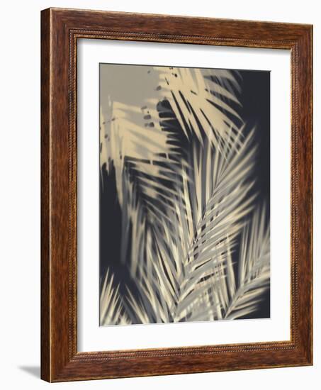 Palm Shadows Cream II-Melonie Miller-Framed Art Print