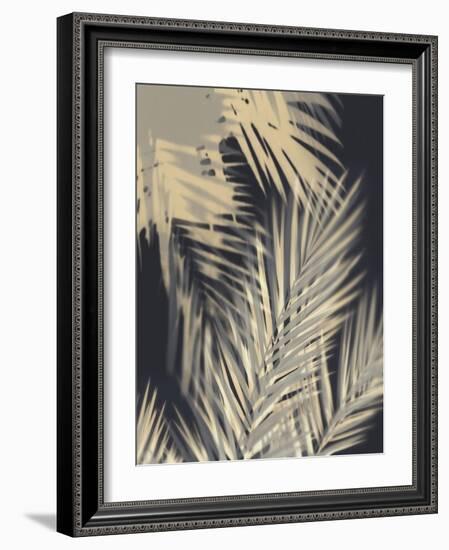 Palm Shadows Cream II-Melonie Miller-Framed Art Print