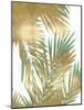 Palm Shadows Gold on Green II-Melonie Miller-Mounted Art Print