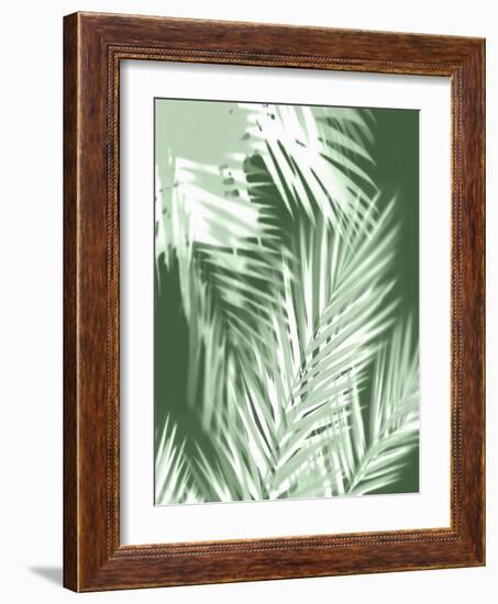 Palm Shadows Green II-Melonie Miller-Framed Art Print