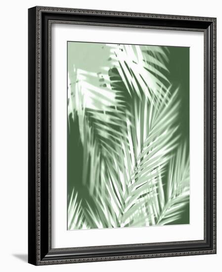 Palm Shadows Green II-Melonie Miller-Framed Art Print