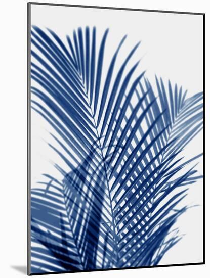 Palm Shadows Indigo I-Melonie Miller-Mounted Art Print