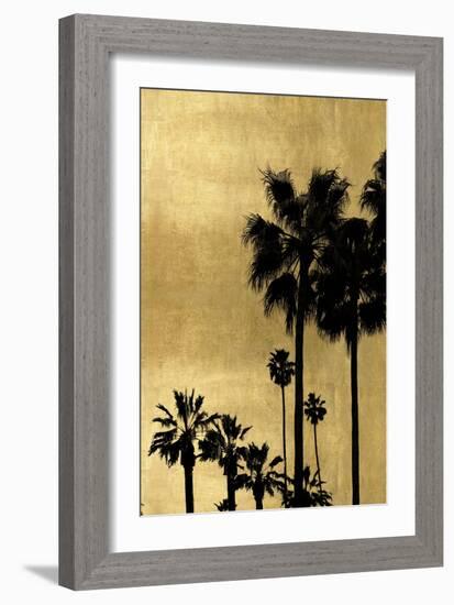 Palm Silhouette on Gold II-Kate Bennett-Framed Art Print